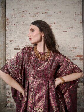 couture dress and over cape